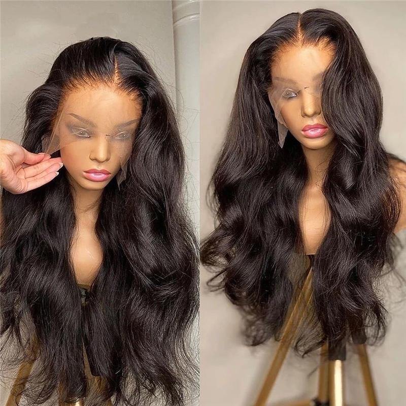 Pre Plucked High Density HD Skin Melt Lace Frontal Wig Human Hair Body Wave - 