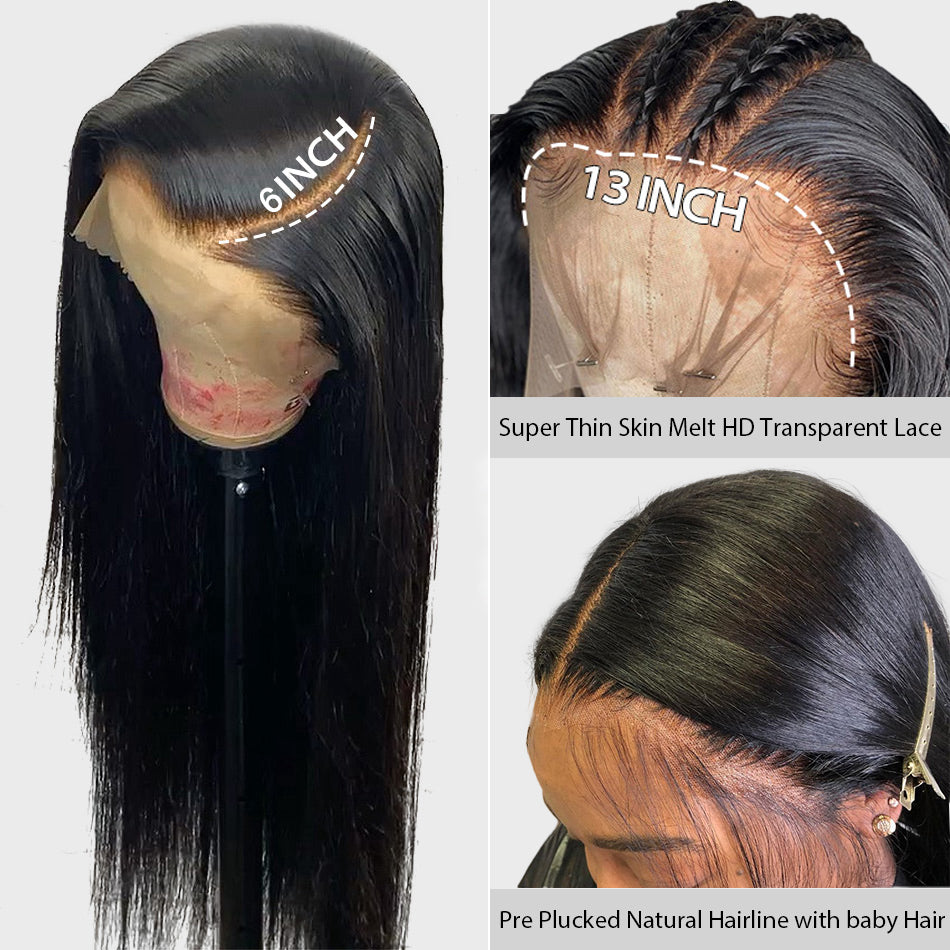 Wholesale Double Drawn Bone Straight Raw Vietnamese Hair 4x4 13x4 13x6 HD Lace Frontal Wigs 100% Human Hair Wigs Glueless for Black Women