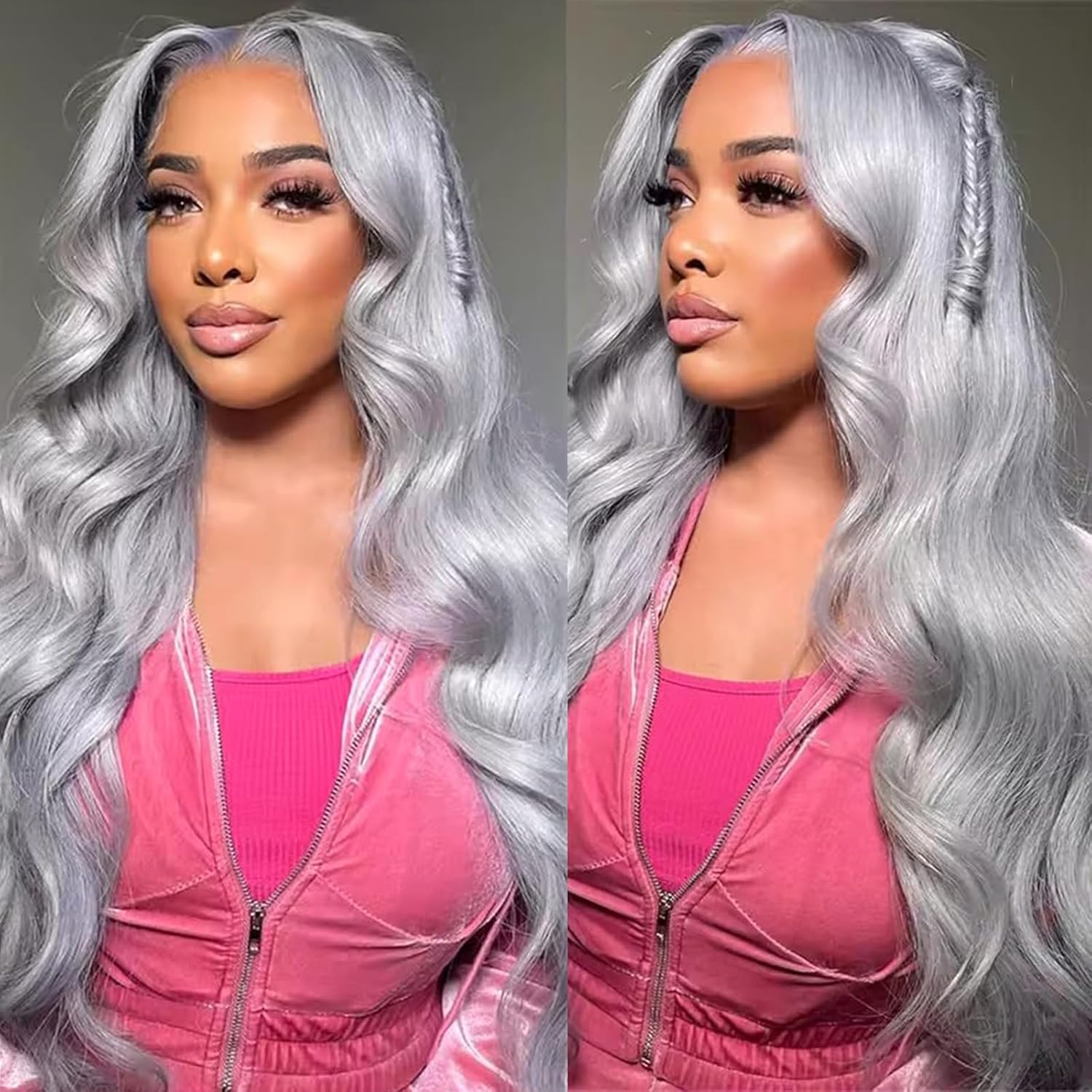 Yeswigs Grey Color Body Wave Wigs Human Hair Raw Vietnamese Hair 13x4 13x6 Hd Lace Frontal Wig Pre Plucked Glueless Wigs  Lace Wigs Human Hair for Black Women
