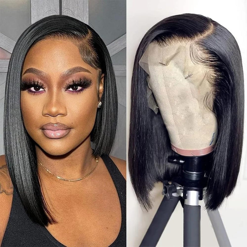 Yeswigs Natural Color Pixie Cut Bone Straight Short Bob Glueless Wigs Raw Vietnamese Virgin Hair  On Clearance