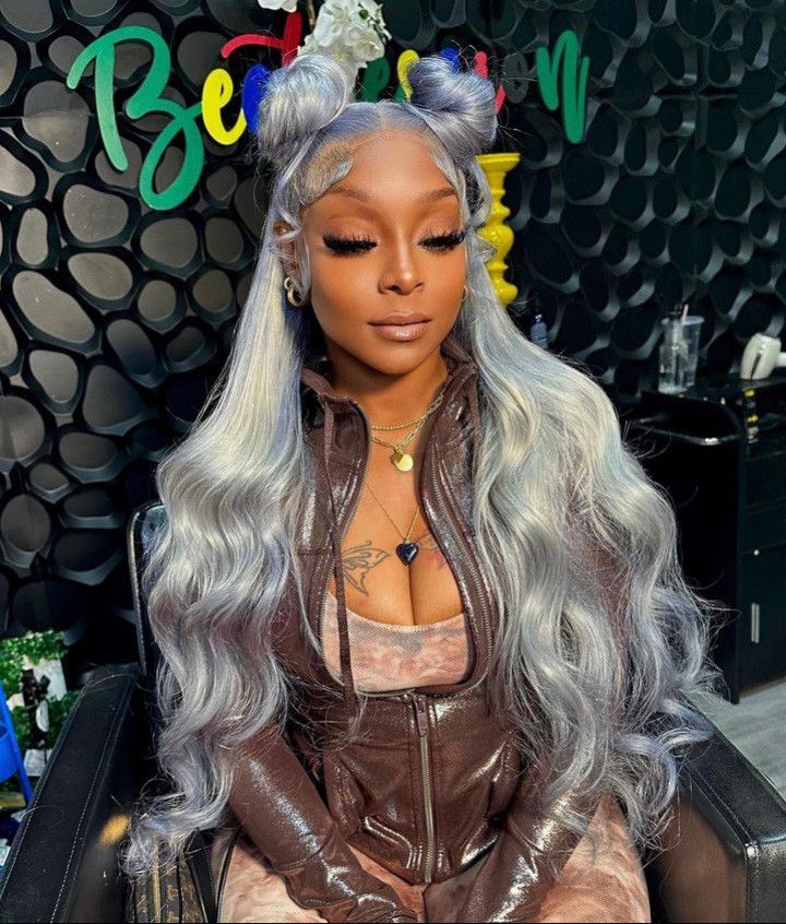 Yeswigs Sliver Grey Color Body Wave Wigs Human Hair Raw Vietnamese Hair 13x4 13x6 Hd Lace Frontal Wig Pre Plucked Glueless Wigs  Lace Wigs Human Hair for Black Women