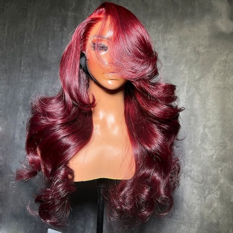 99J Color Hd Lace Front Human Hair Wigs Human Hair 13x6 Hd Lace Frontal Wig Pre Plucked Glueless Wigs Loose Wave 13x4 Lace Wigs Human Hair for Black Women