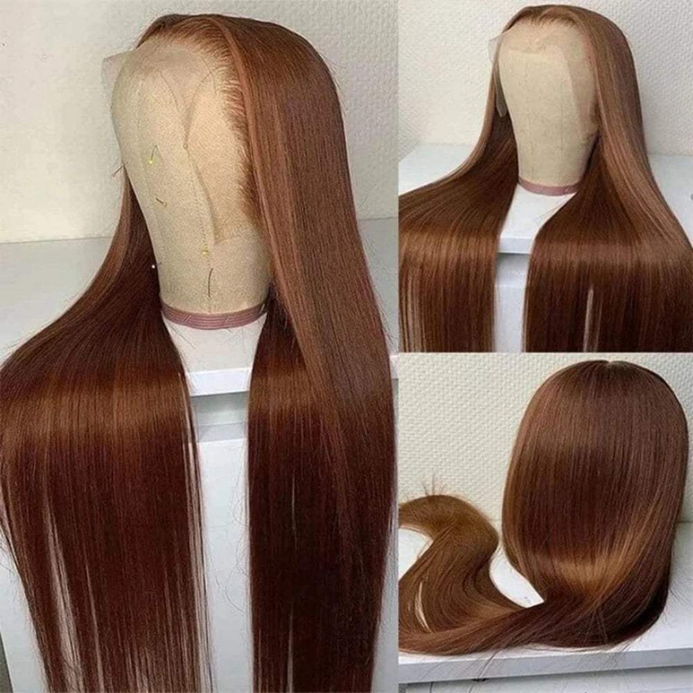 Yeswigs Wholesale Chocolate Brown Colored Double Drawn Bone Straight Raw Vietnamese Hair 13x4 13x6 HD Lace Frontal Wigs 100% Human Hair Wigs 4x4 Lace Closure Glueless Wigs for Black Women