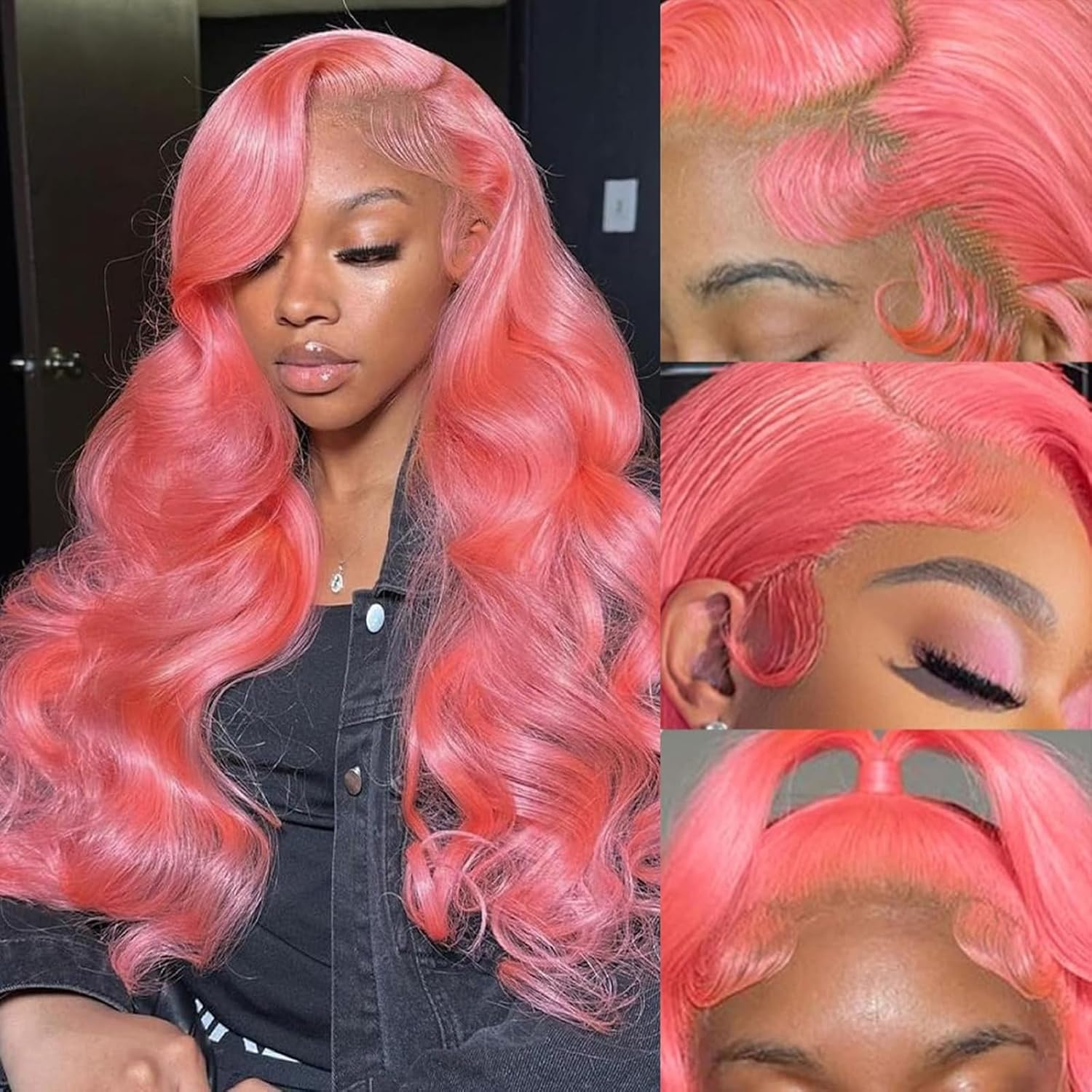 Yeswigs Pink Color Body Wave Wear and Go Glueless Wigs Raw Vietnamese Hair 180% Density Loose Body Wave 13x4 Lace Front Human Hair Hd Lace Frontal Wigs on Sale