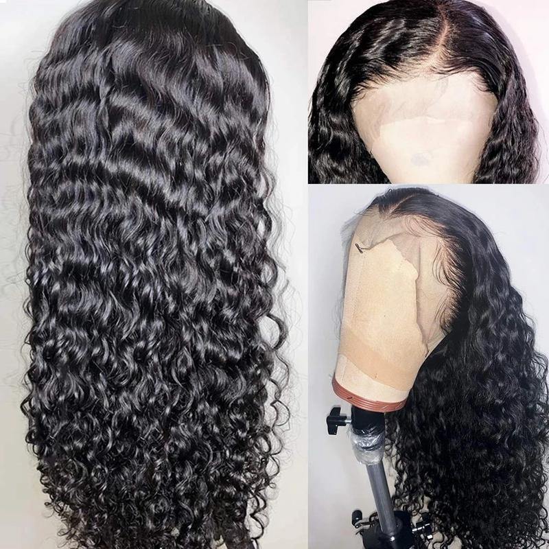 HD Skin Melt Transparent 360 Lace Wig Kinky Curly Wave Pre Plucked Thick Ends - 