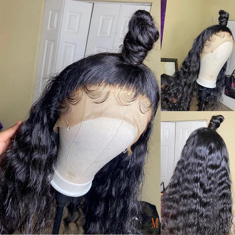 Pre Plucked Invisible HD Transparent 360 Lace Wig Water Wave High Quality - 