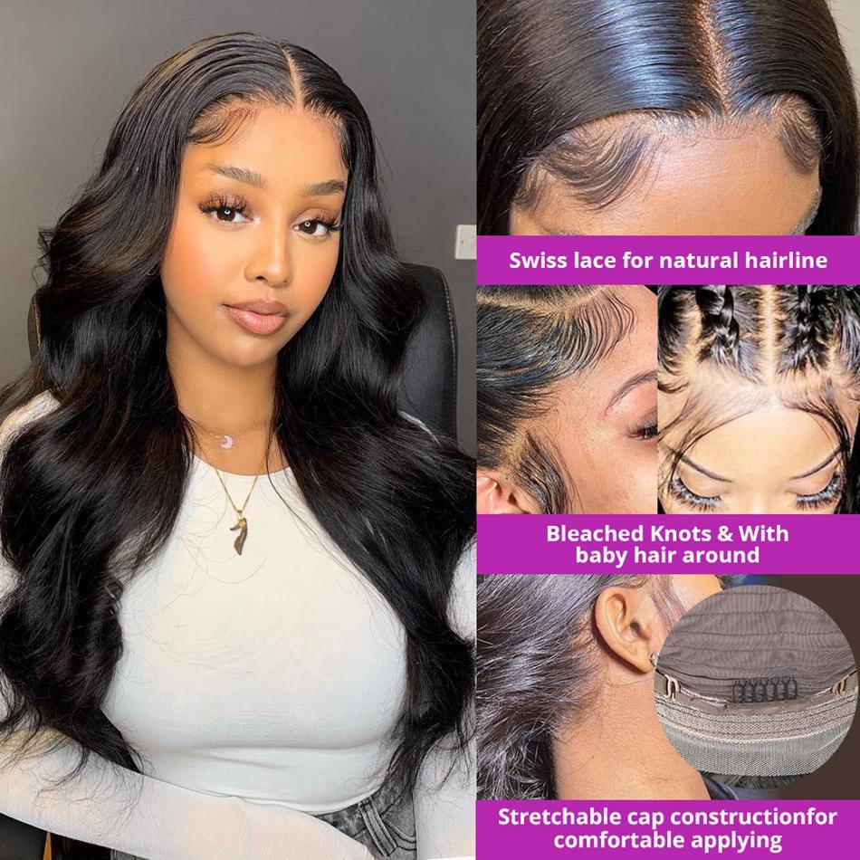 Pre Plucked High Density Body Wave HD Full 13X4 Lace Front Wig Human Hair Wigs For Black Women - 假发