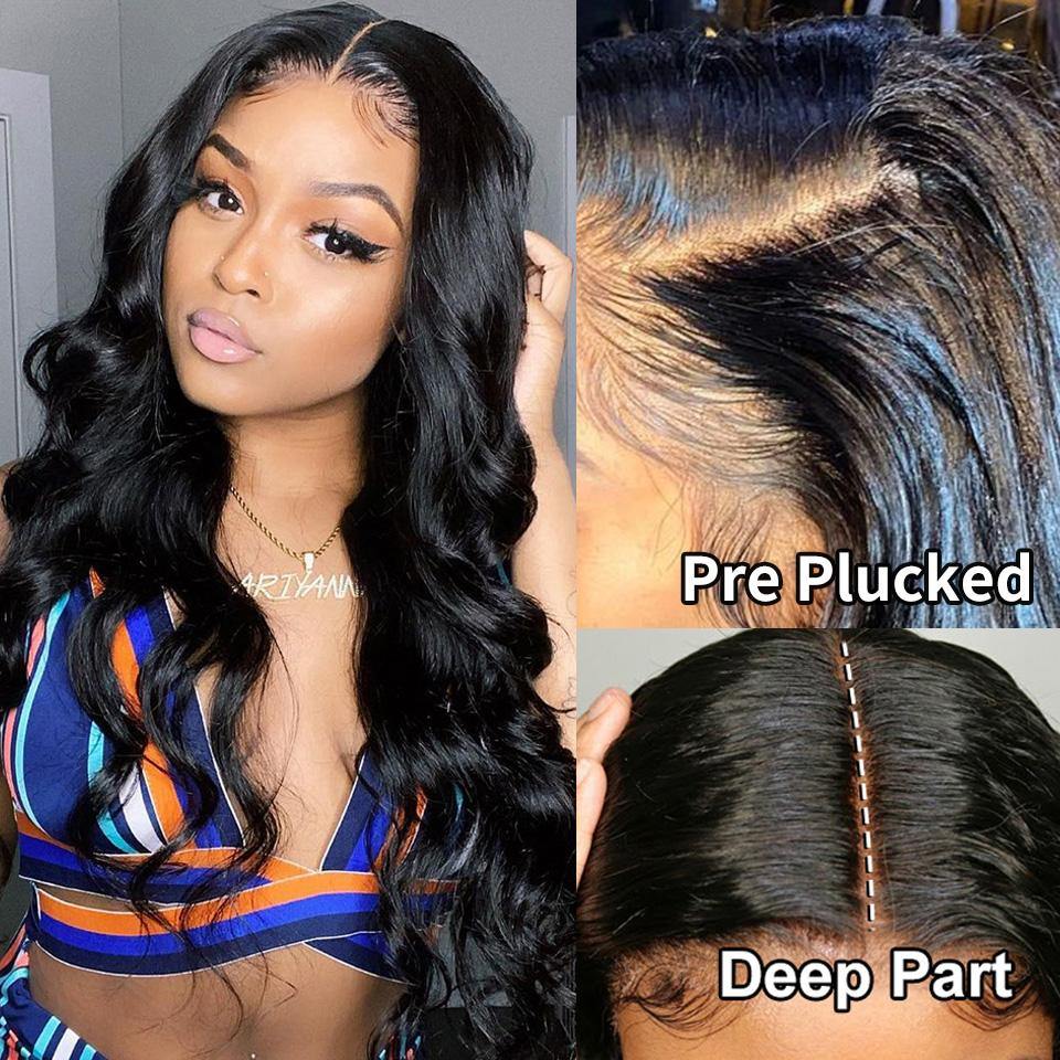 12A Pre Plucked 150% Density Body Wave HD Full Lace Front Wig Human Hair Pre Plucked For Women - 假发