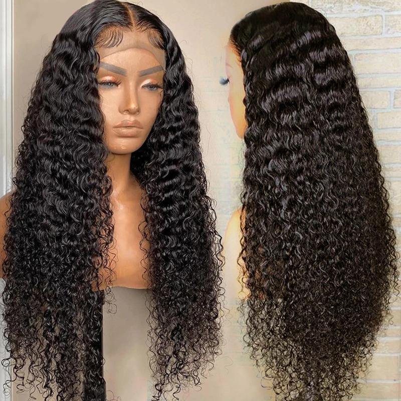 Kinky Curly HD Skin Melt Transparent Lace Closure Wig High Quality - 