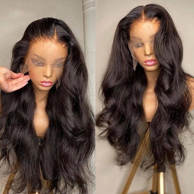 High Quality Human Hair HD Lace Transparent Full Lace Wig Thick Ends Body Wave - 