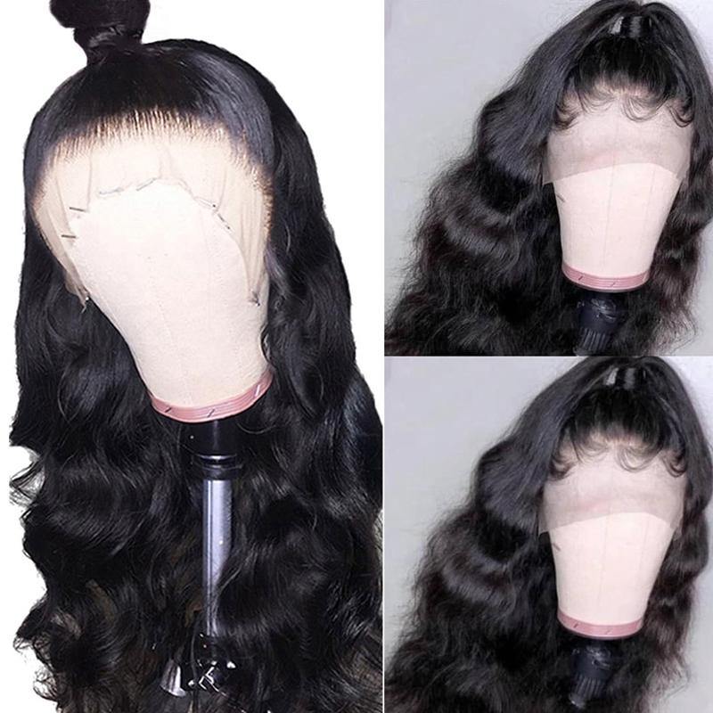High Quality Human Hair HD Lace Transparent Full Lace Wig Thick Ends Body Wave - 