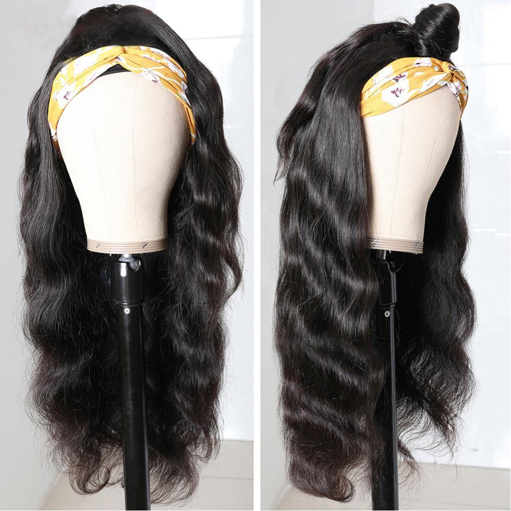 Glueless Body Wave Affordable High Quality Headband Wig Human Virgin Hair - 