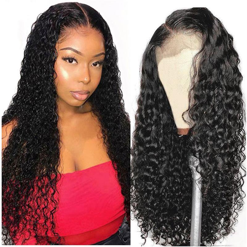 Perfect HD Transparent Lace Closure Wig Water Wave 180% Density High Quality - 